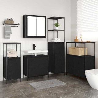 Zestaw mebli łazienkowych 5 pcs Czarny 76.5 x 35 x 95 cm