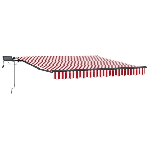 Markiza zwijana Czerwono-biały 350 x 250 cm tkanina