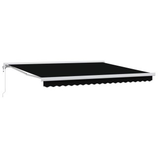 Markiza zwijana Czarny 400 ×300 cm Tkanina i Metal