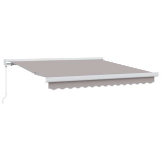 Markiza zwijana Jasnoszary 350 x 250 cm Tkanina i Metal