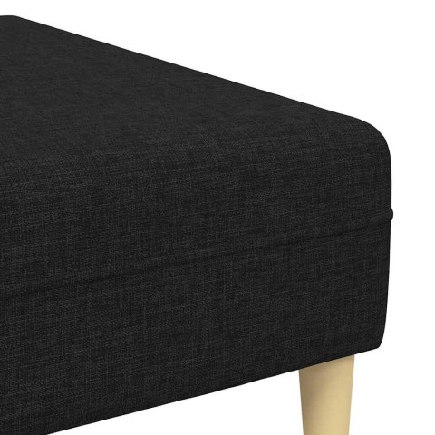 Sofa materiałowa z poduszką Czarny 208 cm tkanina
