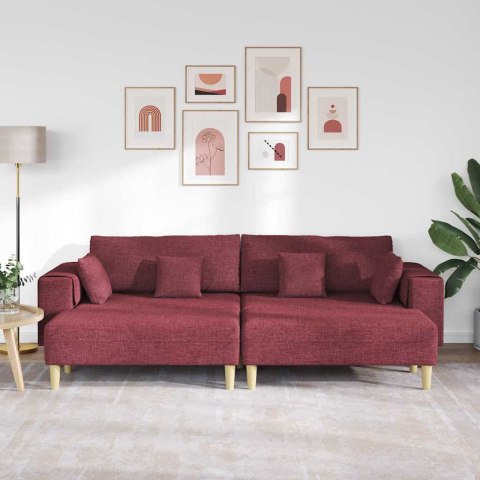 Sofa materiałowa z poduszką Czerwone wino 208 cm tkanina
