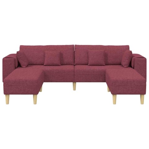 Sofa materiałowa z poduszką Czerwone wino 208 cm tkanina