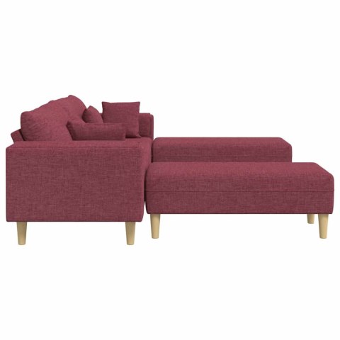 Sofa materiałowa z poduszką Czerwone wino 208 cm tkanina