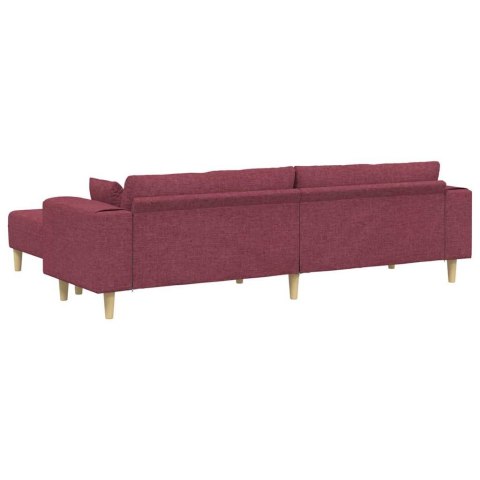 Sofa materiałowa z poduszką Czerwone wino 208 cm tkanina