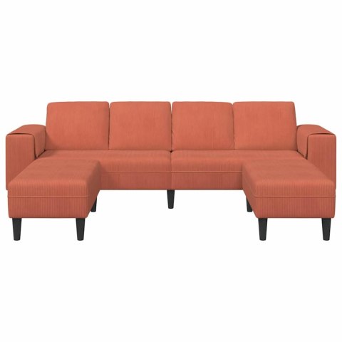 Sofa materiałowa z poduszką Czerwono-pomarańczowy 208 cm