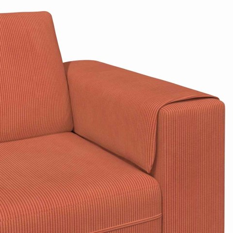 Sofa materiałowa z poduszką Czerwono-pomarańczowy 208 cm