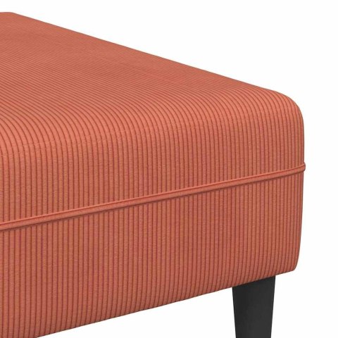 Sofa materiałowa z poduszką Czerwono-pomarańczowy 208 cm
