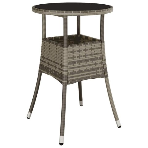 Zestaw do jadalni w ogrodzie 5 pcs Szary Polirattan