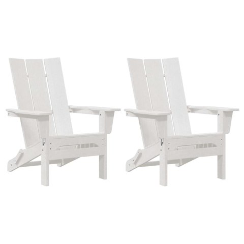 Meble wypoczynkowe do ogrodu 2 pcs Biały 74.5 x 80.5 x 90cm
