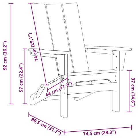 Meble wypoczynkowe do ogrodu 2 pcs Biały 74.5 x 80.5 x 90cm