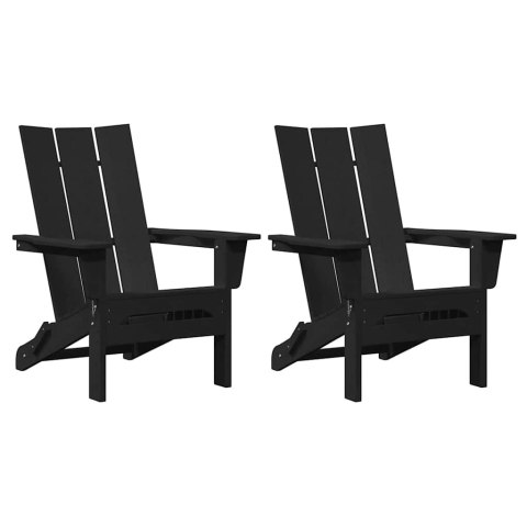 Meble wypoczynkowe do ogrodu 2 pcs Czarny 74.5 x 80.5 x 90cm