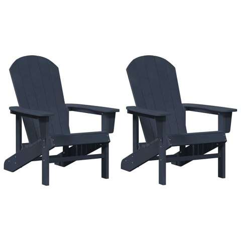 Meble wypoczynkowe do ogrodu 2 pcs Granatowy 74 x 82 x 90cm