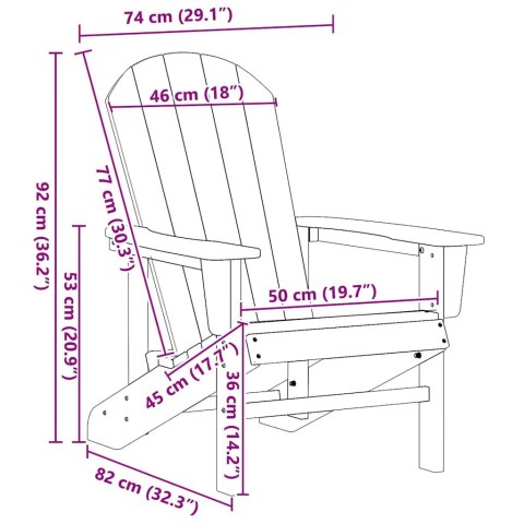 Meble wypoczynkowe do ogrodu 2 pcs Granatowy 74 x 82 x 90cm