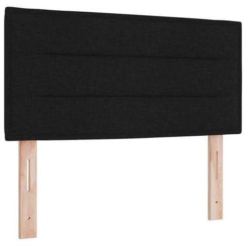 Łóżko sprężynowe z materacem Czarny 100 x 200 cm tkanina