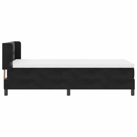 Łóżko sprężynowe z materacem Czarny 200 x 80 cm Poliester