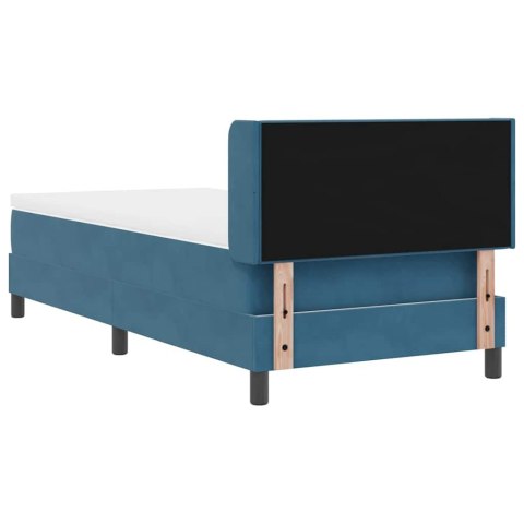 Łóżko sprężynowe Ciemnoniebieski 200 x 90 cm Poliester