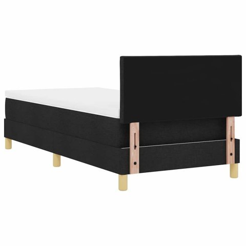 Łóżko z sprężyną LED z materacem Czarny 90 x 200 cm tkanina