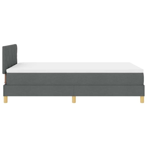 Łóżko z sprężyną LED Ciemnoszary 120 x 190 cm tkanina