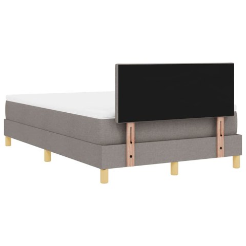 Łóżko z sprężyną LED Ciemnoszary 120 x 200 cm tkanina