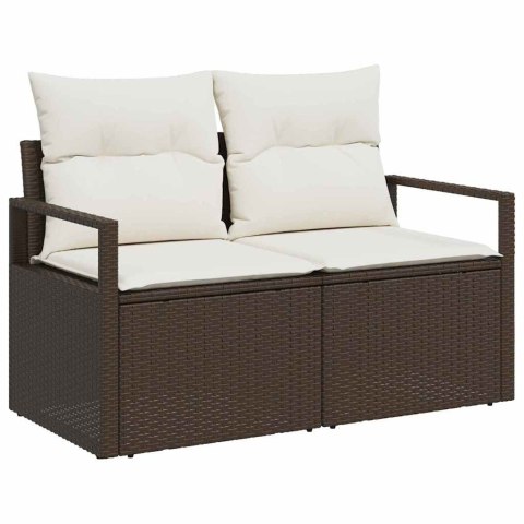 Zestaw Sof 7 pcs Brązowy polirattan