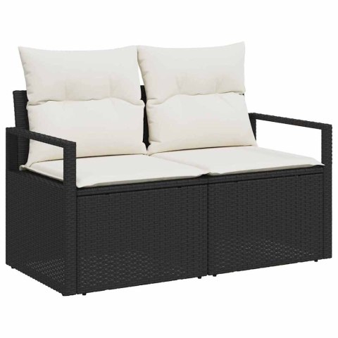 Zestaw Sof 9 pcs Czarny polirattan