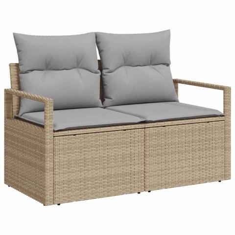 Zestaw Sof z poduszką 7 pcs Beżowy polirattan