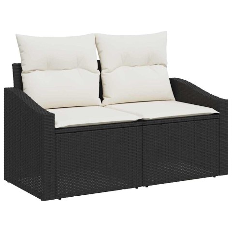 Zestaw Sof na Ogród 10 pcs Czarny Polirattan