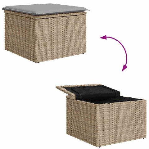 Zestaw Sof na Ogród 8 pcs Beżowy Polirattan