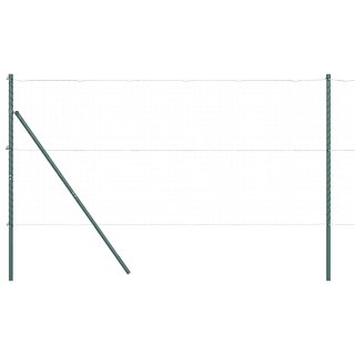 Słupek ogrodzeniowy. 52 pcs Zielony 3,2 x 3,2 x 150 cm Stal