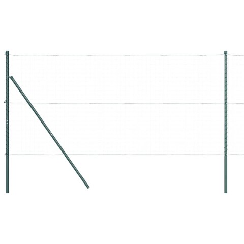 Słupek ogrodzeniowy. 52 pcs Zielony 3,2 x 3,2 x 150 cm Stal
