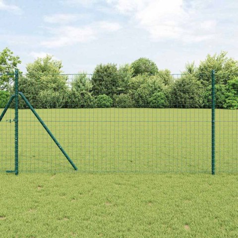 Słupek ogrodzeniowy. 52 pcs Zielony 3,2 x 3,2 x 190 cm Stal