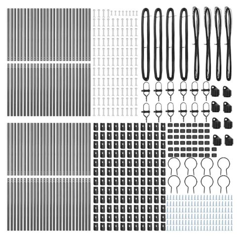 Słupek ogrodzeniowy. Inny 52 pcs Szary 3,2 x 3,2 x 170 cm Stal