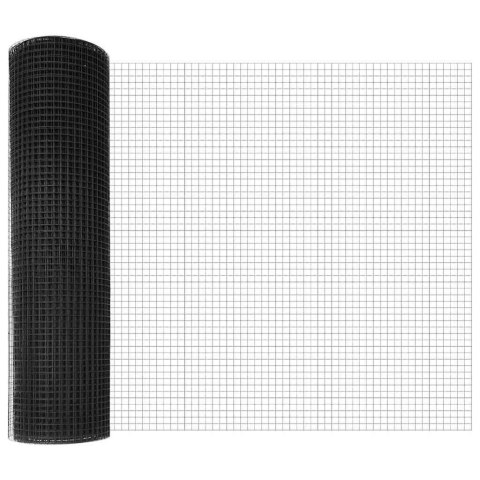 Ogrodzenie z słupkami Szary 0.5 x 100 m Stal
