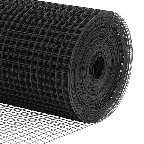 Ogrodzenie z słupkami Szary 0.5 x 100 m Stal