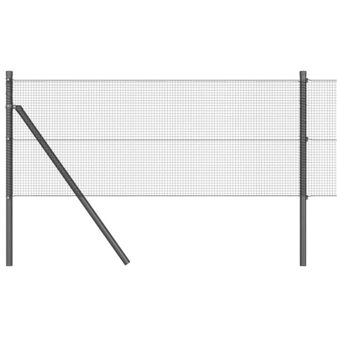 Ogrodzenie z słupkami Szary 0.6 x 100 m Stal