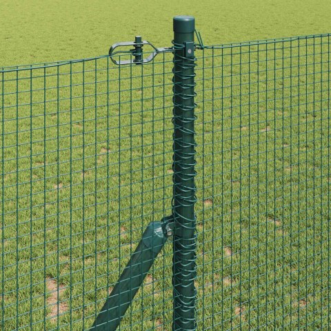 Ogrodzenie z słupkami Zielony 1 x 100 m Stal