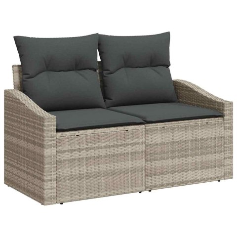 Zestaw Sof z poduszką 5 pcs Jasnoszary polirattan