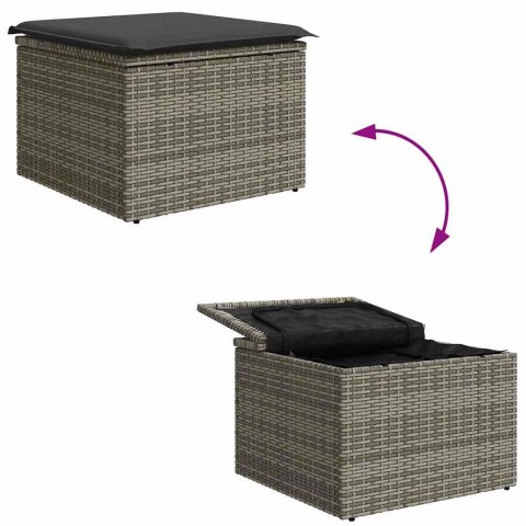 Zestaw do jadalni w ogrodzie z poduszką 6 pcs Szary