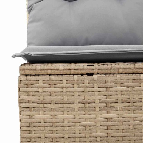 Zestaw sof ogrodowych 10 pcs beżowo-jasnoszary