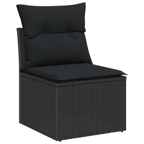 Zestaw Sof na Ogród 11 pcs Czarny