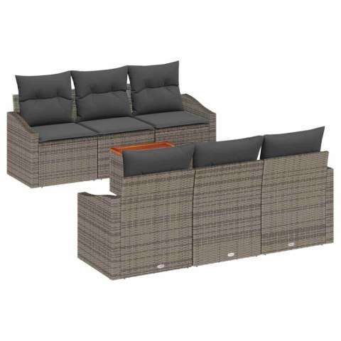 Zestaw Sof na Ogród 7 pcs Szary