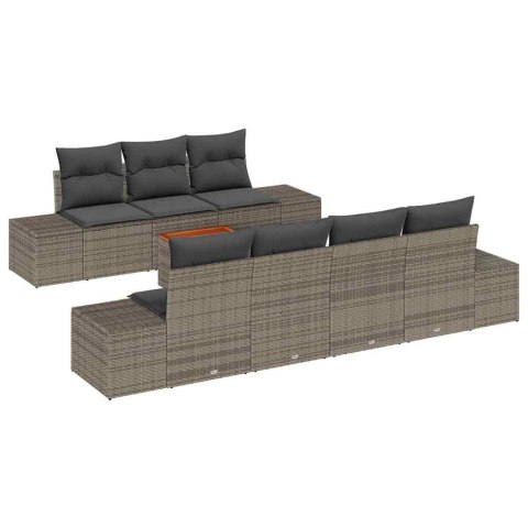 Zestaw Sof na Ogród 8 pcs Szary