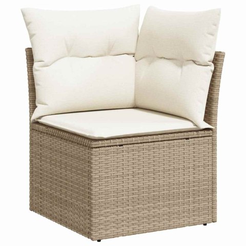 Zestaw Sof na Ogród 7 pcs Beżowy i kremowy Rattan poli