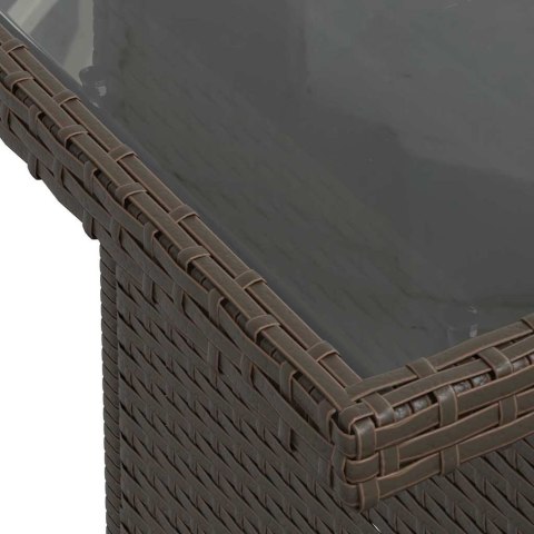 Zestaw Sof na Ogród z poduszką 8 pcs Brązowy Rattan poli