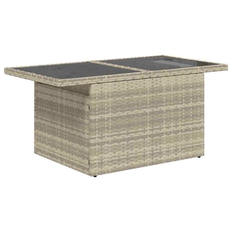 Zestaw Sof na Ogród z poduszką 10 pcs Jasnoszary Rattan poli