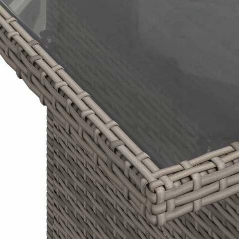 Zestaw Sof na Ogród z poduszką 6 pcs Szary Rattan poli