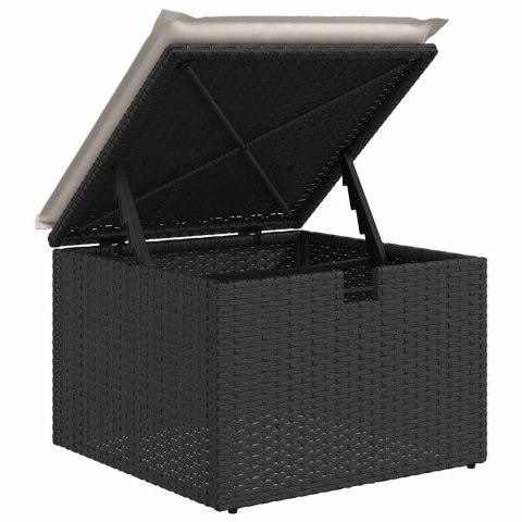 Zestaw Sof na Ogród 8 pcs Czarny polirattan