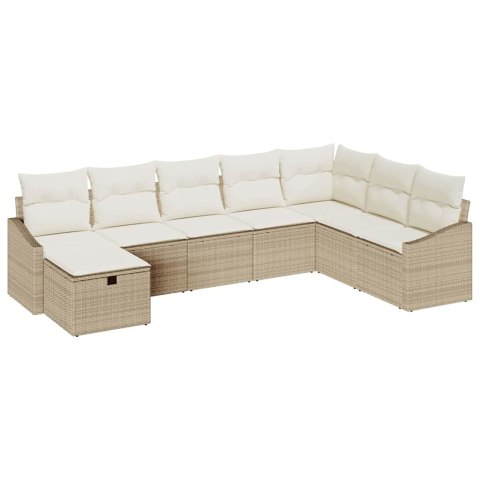 Zestaw Sof na Ogród z poduszką 8 pcs polirattan