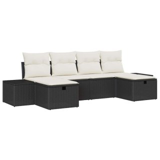 Zestaw Sof na Ogród z poduszką 6 pcs polirattan